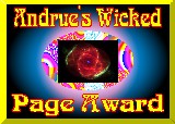 Andrue's Wicked Page Award