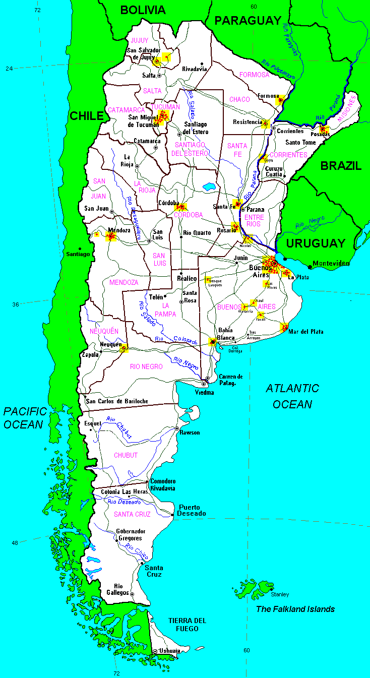 Clickable map of Argentina (57K)
